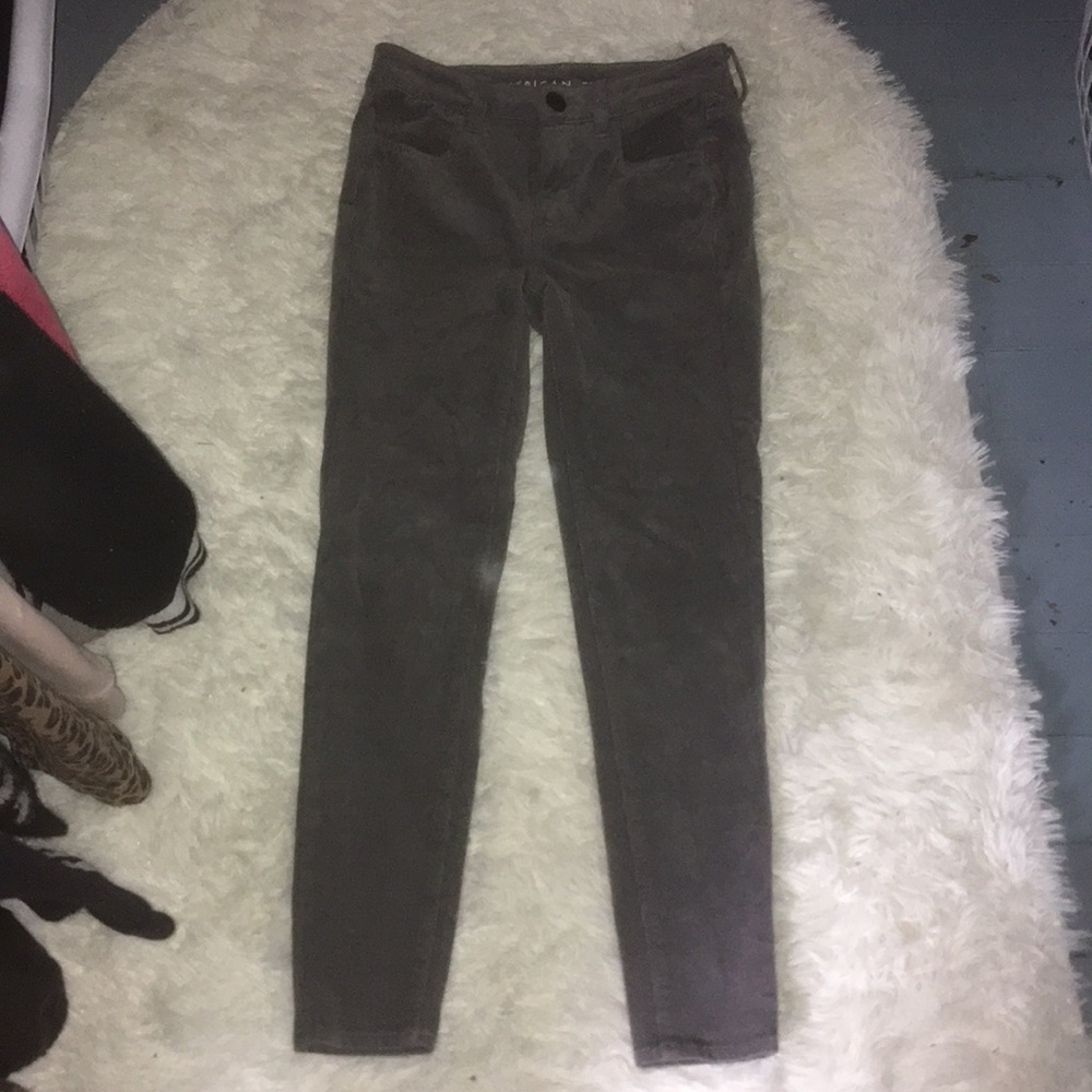 Gray corduroy jeggings